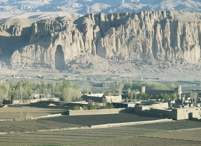 View of the big Buddha at Bamiyan, April 2011
