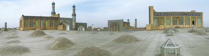 On the Roof of the Blue Mosque in Herat, January 2011