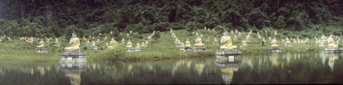 Garden with thousand Buddhas near Hpa´an