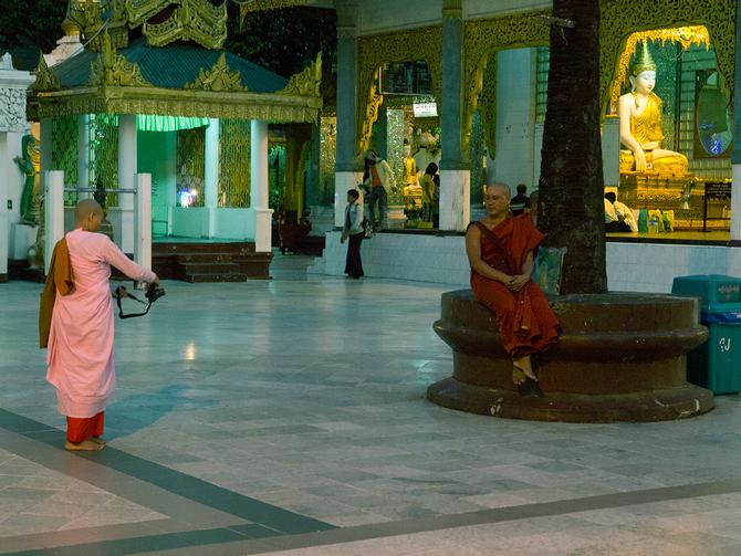 In Shwedagon Pagoda, February 2015