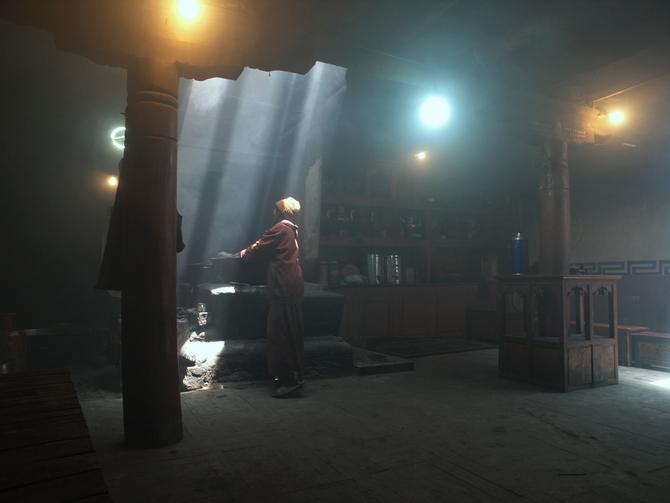 Kitchen in Hemis gompa, July 2014