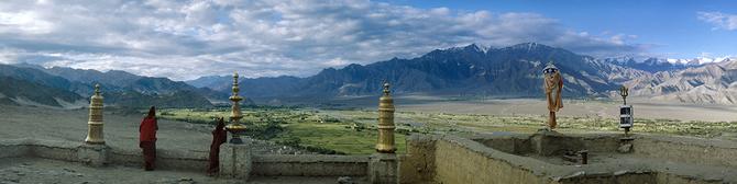 View from the roof of Tiksey gompa (1980)