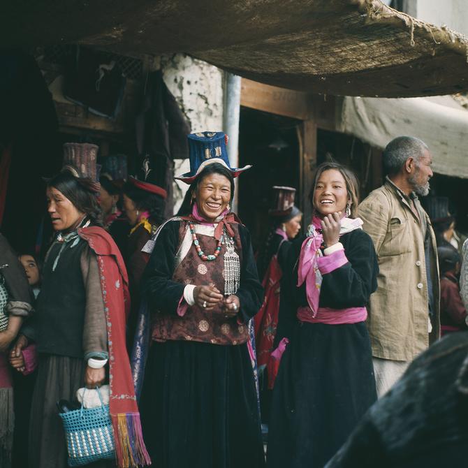 Ladakhi Ladies in the Bazaar of Leh, 1974
