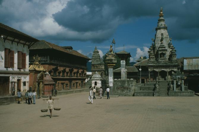 Durbar Square in Bhaktapur, 1983