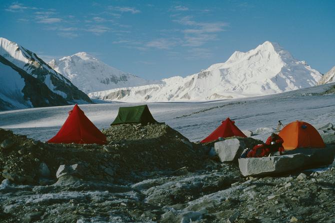 Camp on Lolophond glacier